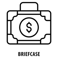 Briefcase Icon simple and easy to edit for your design elements