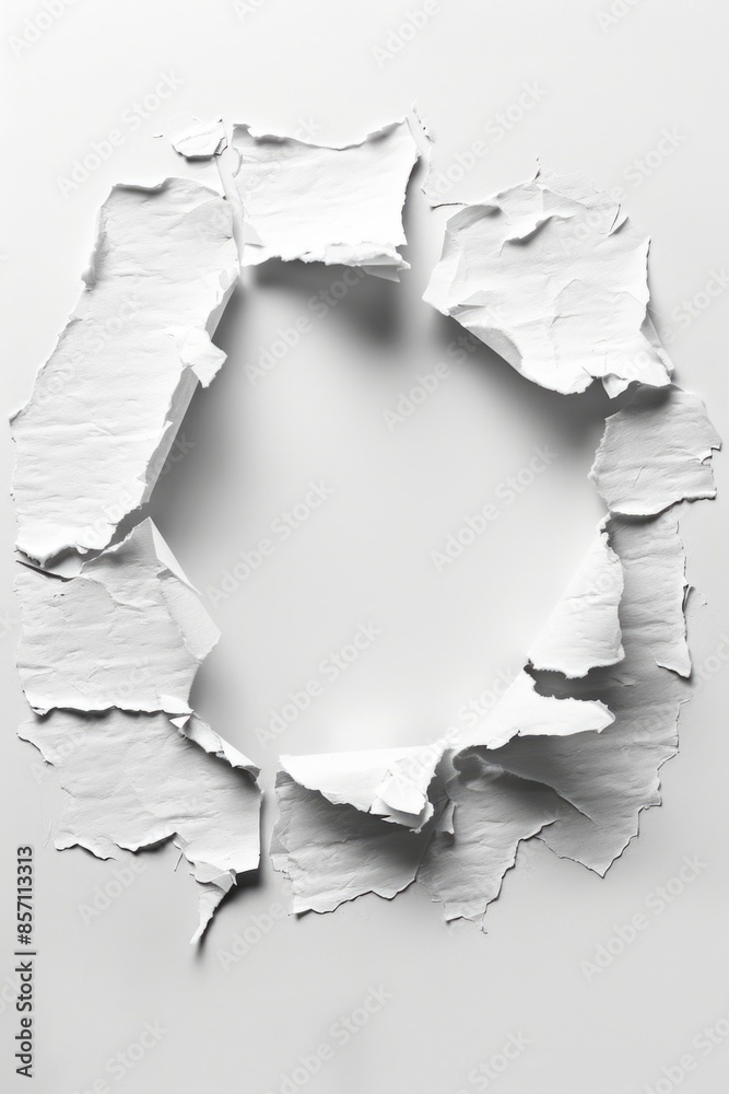 Poster a piece of paper with a small circular hole