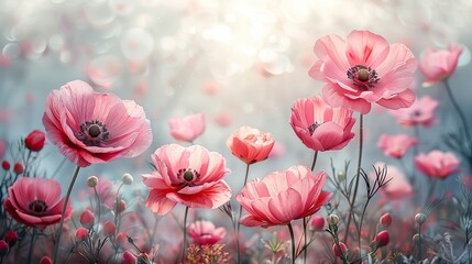 water paint with a plain background and has a space using a flower themed space 1 AI Generative