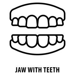 Jaw With Teeth Icon simple and easy to edit for your design elements