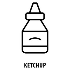 Ketchup Icon simple and easy to edit for your design elements