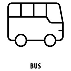 Bus Icon simple and easy to edit for your design elements