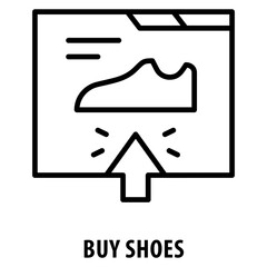Buy shoes Icon simple and easy to edit for your design elements
