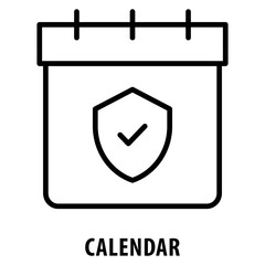 Calendar Icon simple and easy to edit for your design elements