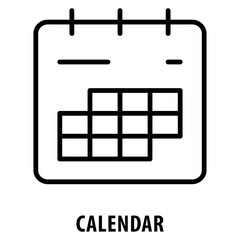 Calendar Icon simple and easy to edit for your design elements