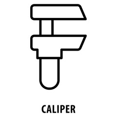 Caliper Icon simple and easy to edit for your design elements