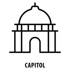 Capitol Icon simple and easy to edit for your design elements