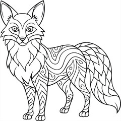 Obraz premium Animal Mandala Coloring paged for kids and adults stress relief