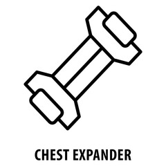 Chest Expander Icon simple and easy to edit for your design elements