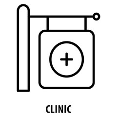 Clinic Icon simple and easy to edit for your design elements