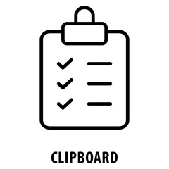 Clipboard Icon simple and easy to edit for your design elements