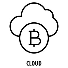 Cloud Icon simple and easy to edit for your design elements