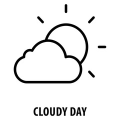 Cloudy Day Icon simple and easy to edit for your design elements