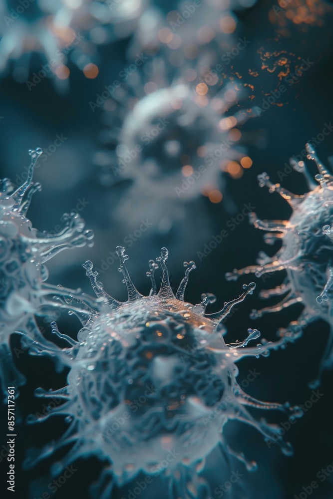 Poster a microscopic view of a group of cells