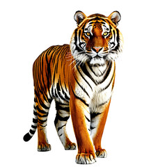Fototapeta premium Elegant Stance of a Majestic Bengal Tiger