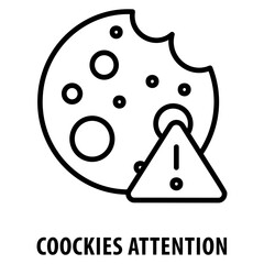 Coockies Attention Icon simple and easy to edit for your design elements