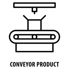 Conveyor Product Icon simple and easy to edit for your design elements