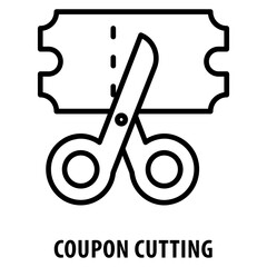 Coupon Cutting Icon simple and easy to edit for your design elements