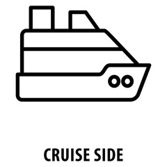 Cruise Side Icon simple and easy to edit for your design elements
