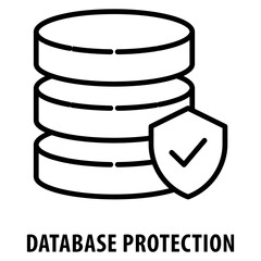 Database protection Icon simple and easy to edit for your design elements