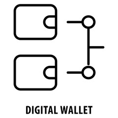 Digital Wallet Icon simple and easy to edit for your design elements