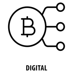 Digital Icon simple and easy to edit for your design elements