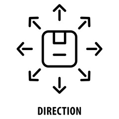 Direction Icon simple and easy to edit for your design elements