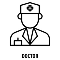 Doctor Icon simple and easy to edit for your design elements