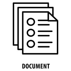 Document Icon simple and easy to edit for your design elements