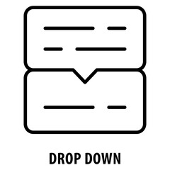 Fototapeta premium Drop down Icon simple and easy to edit for your design elements