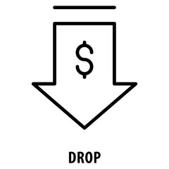 Drop Icon simple and easy to edit for your design elements