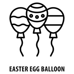 Easter Egg Balloon Icon simple and easy to edit for your design elements