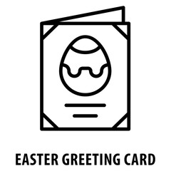 Easter Greeting Card Icon simple and easy to edit for your design elements