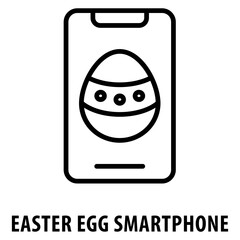 Easter Egg Smartphone Icon simple and easy to edit for your design elements