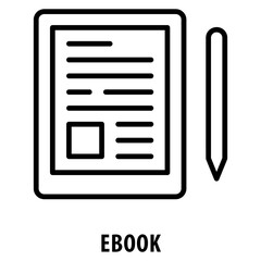 Ebook Icon simple and easy to edit for your design elements
