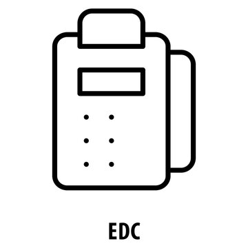 EDC Icon simple and easy to edit for your design elements