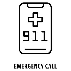 Obraz premium Emergency Call Icon simple and easy to edit for your design elements