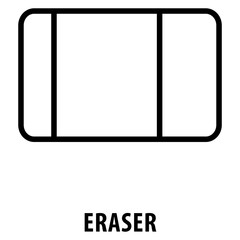 Eraser Icon simple and easy to edit for your design elements