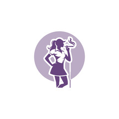 caddies and smoke logo Design Vector 