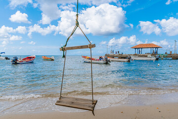 Plage de la ville de Sainte Luce en Martinique.