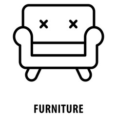 Furniture Icon simple and easy to edit for your design elements