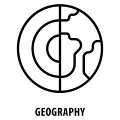 Geography Icon simple and easy to edit for your design elements