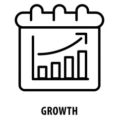 Growth Icon simple and easy to edit for your design elements