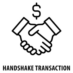 handshake transaction Icon simple and easy to edit for your design elements