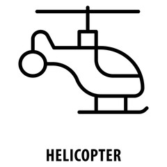 Helicopter Icon simple and easy to edit for your design elements