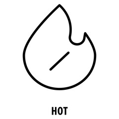 Hot Icon simple and easy to edit for your design elements