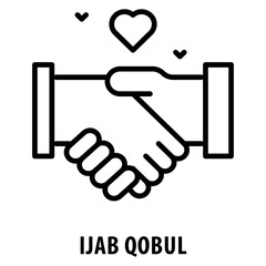 Ijab Qobul Icon simple and easy to edit for your design elements