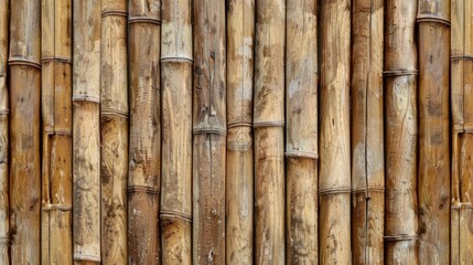 Bamboo wood wall background texture.