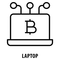 Laptop Icon simple and easy to edit for your design elements