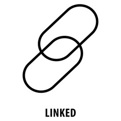 Linked Icon simple and easy to edit for your design elements